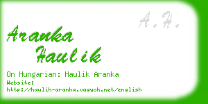 aranka haulik business card